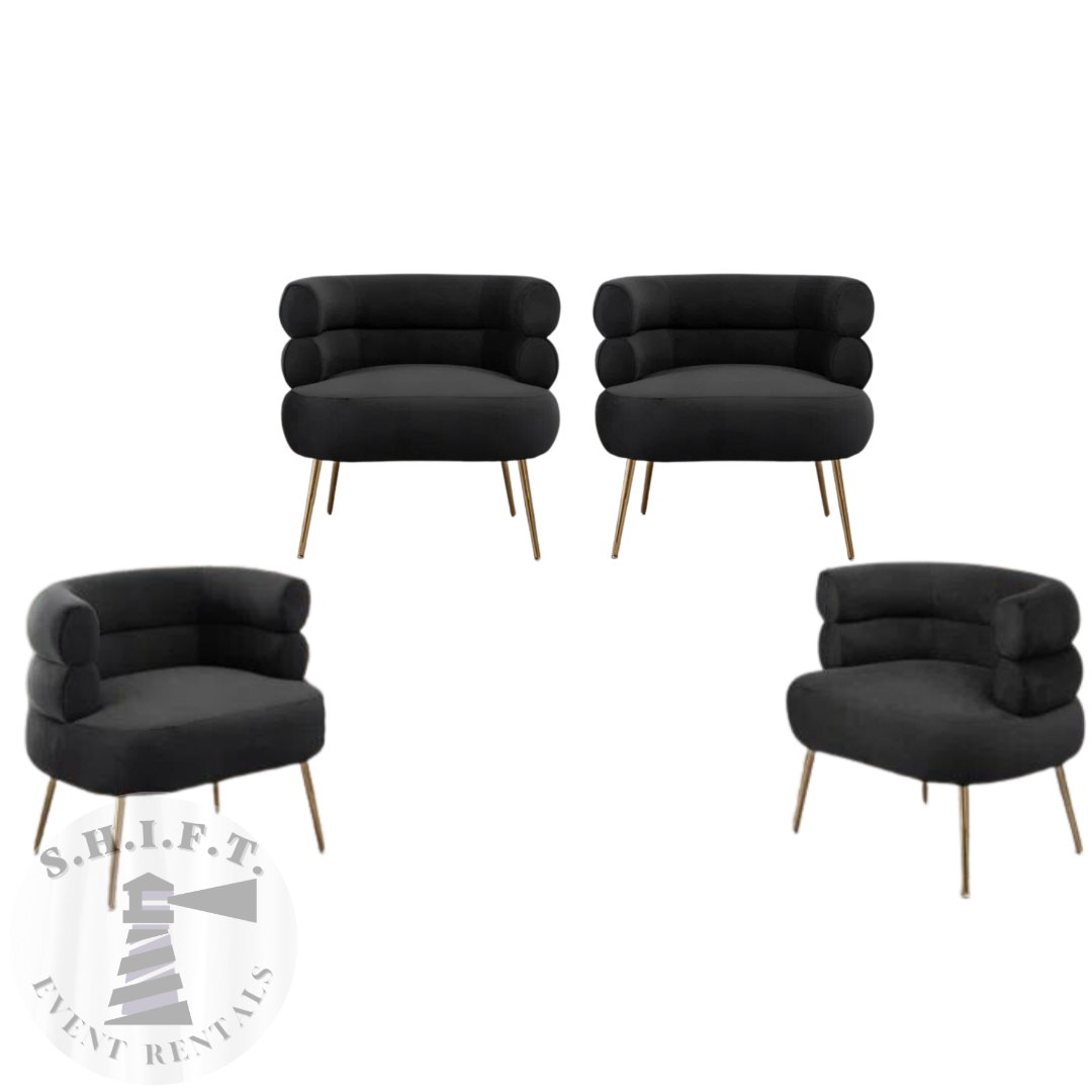 Ashley Lounge Chair Set (Black)