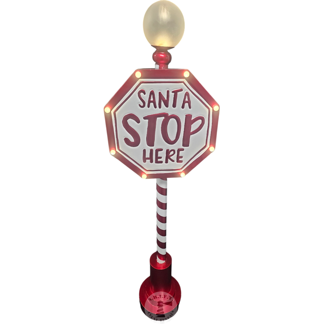 4' Santa Stop Sign