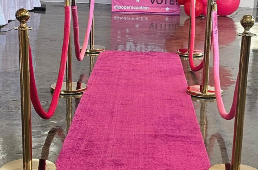 Hot Pink Ropes (Gold Trim)
