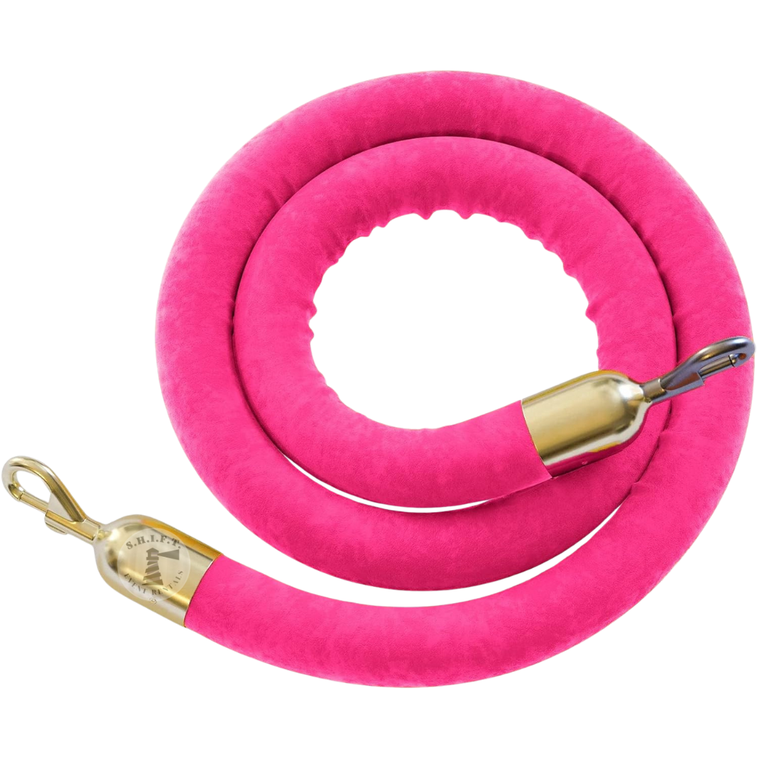 Hot Pink Ropes (Gold Trim)
