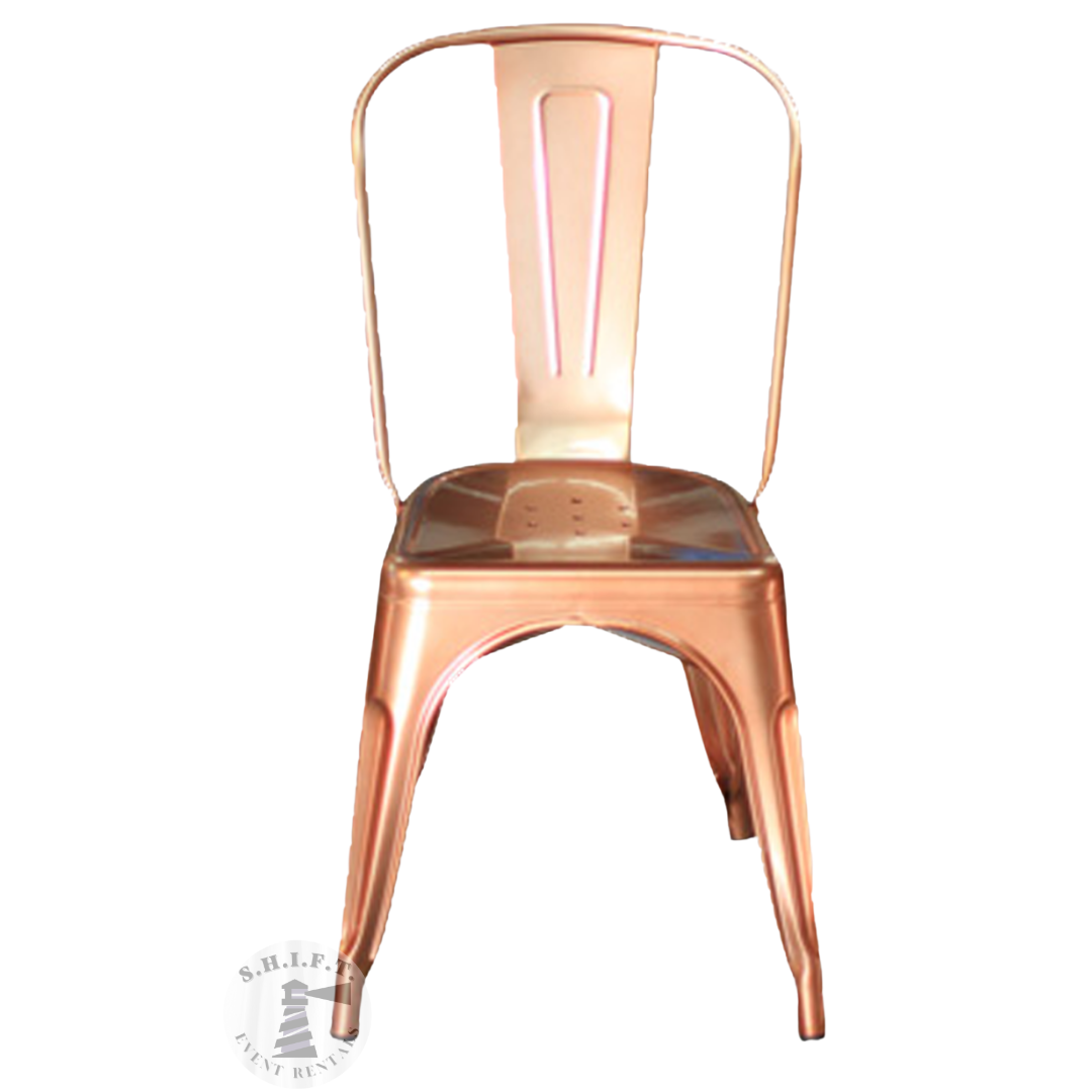 Rose Gold Copper Telix Chair (500LB Limit) – S.H.I.F.T. Event Rentals