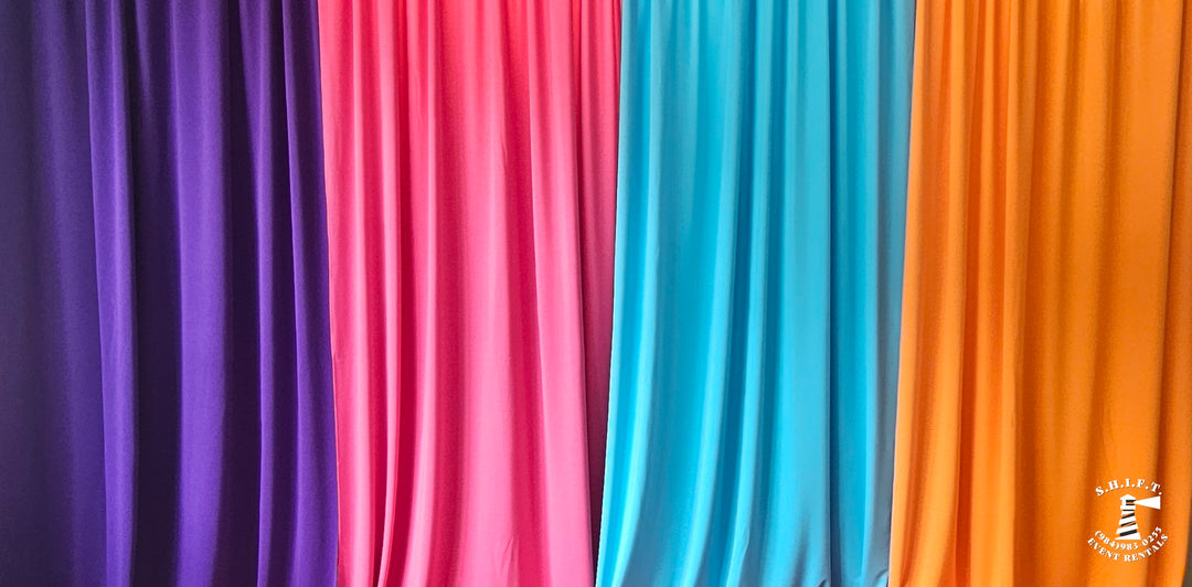 Poly Stretch Wall Drape Panel Packages (17 Colors Options)