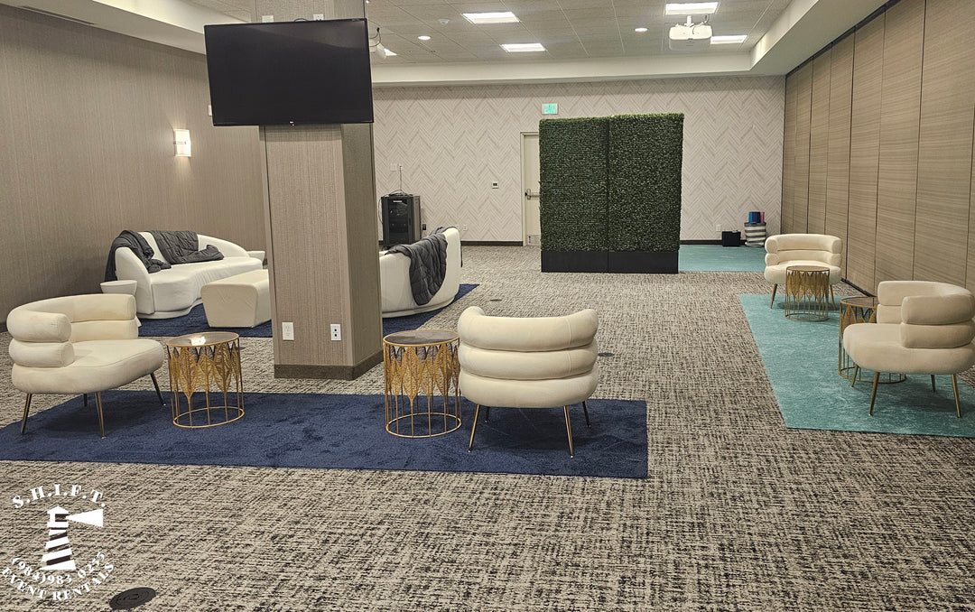 Ashley Lounge Chair Set (Off White)