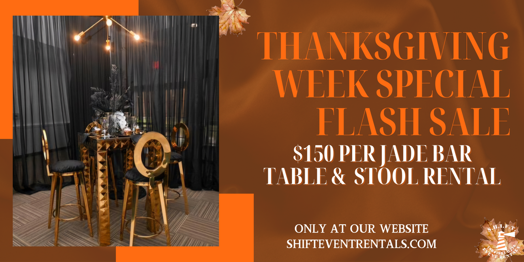 Thanksgiving & Friendsgiving  Bar Furniture Gathering Package (Formal Bar Dining)