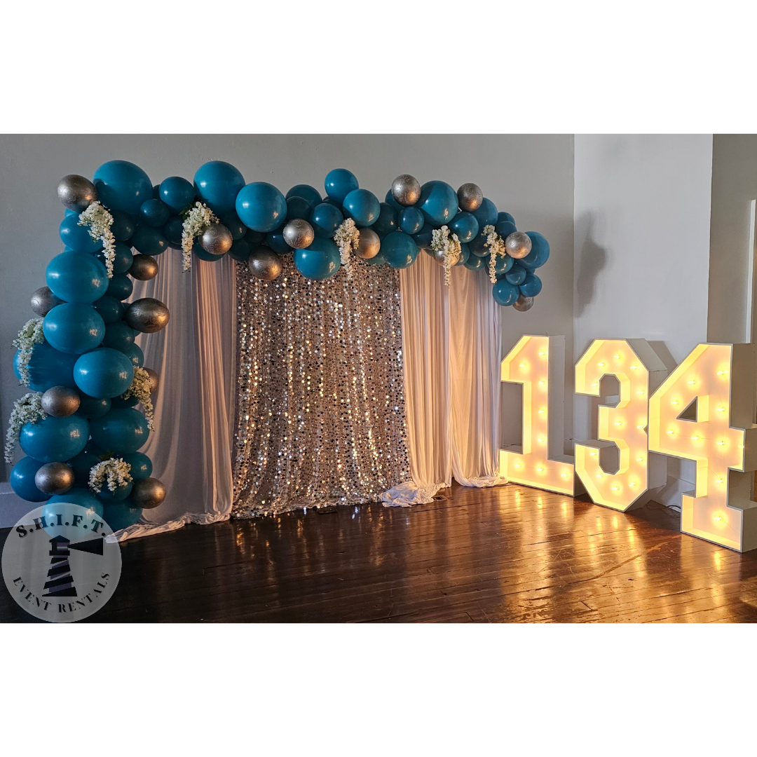 4' White Marquee Numbers
