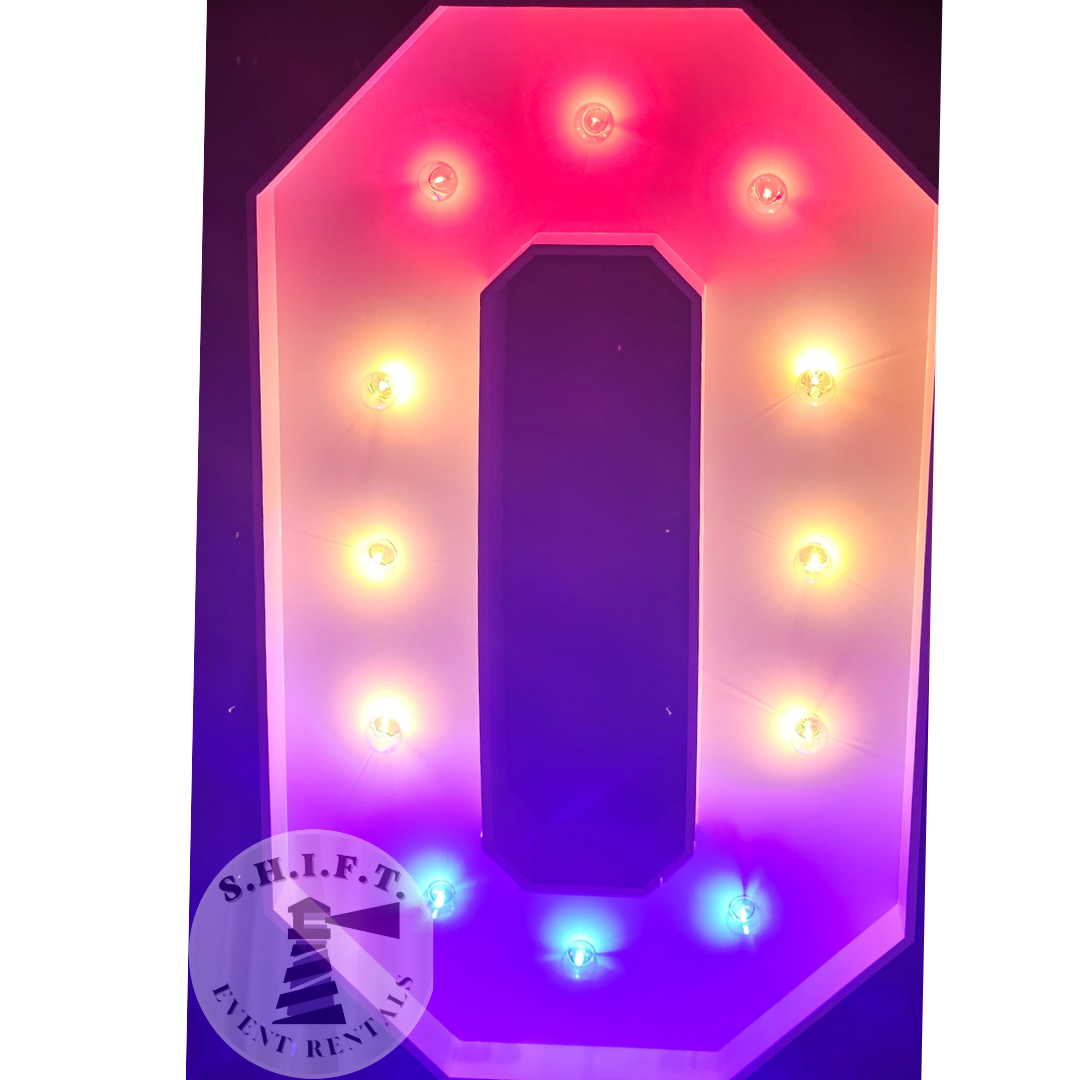 4' Marquee Numbers (Any Color Bulb or Any Paint Color)