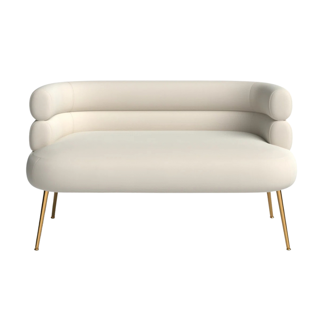 Ashley Loveseat | Cream Velvet