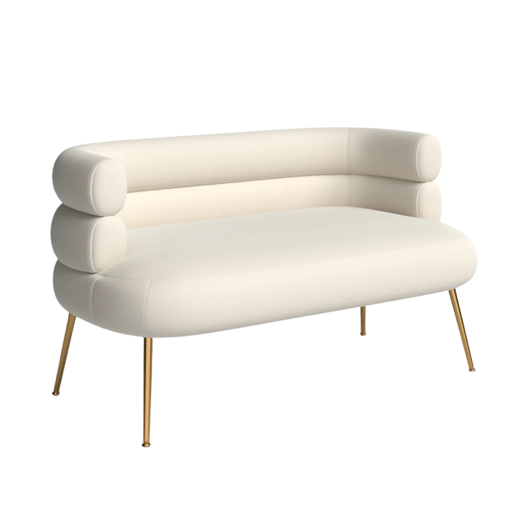 Ashley Loveseat | Cream Velvet