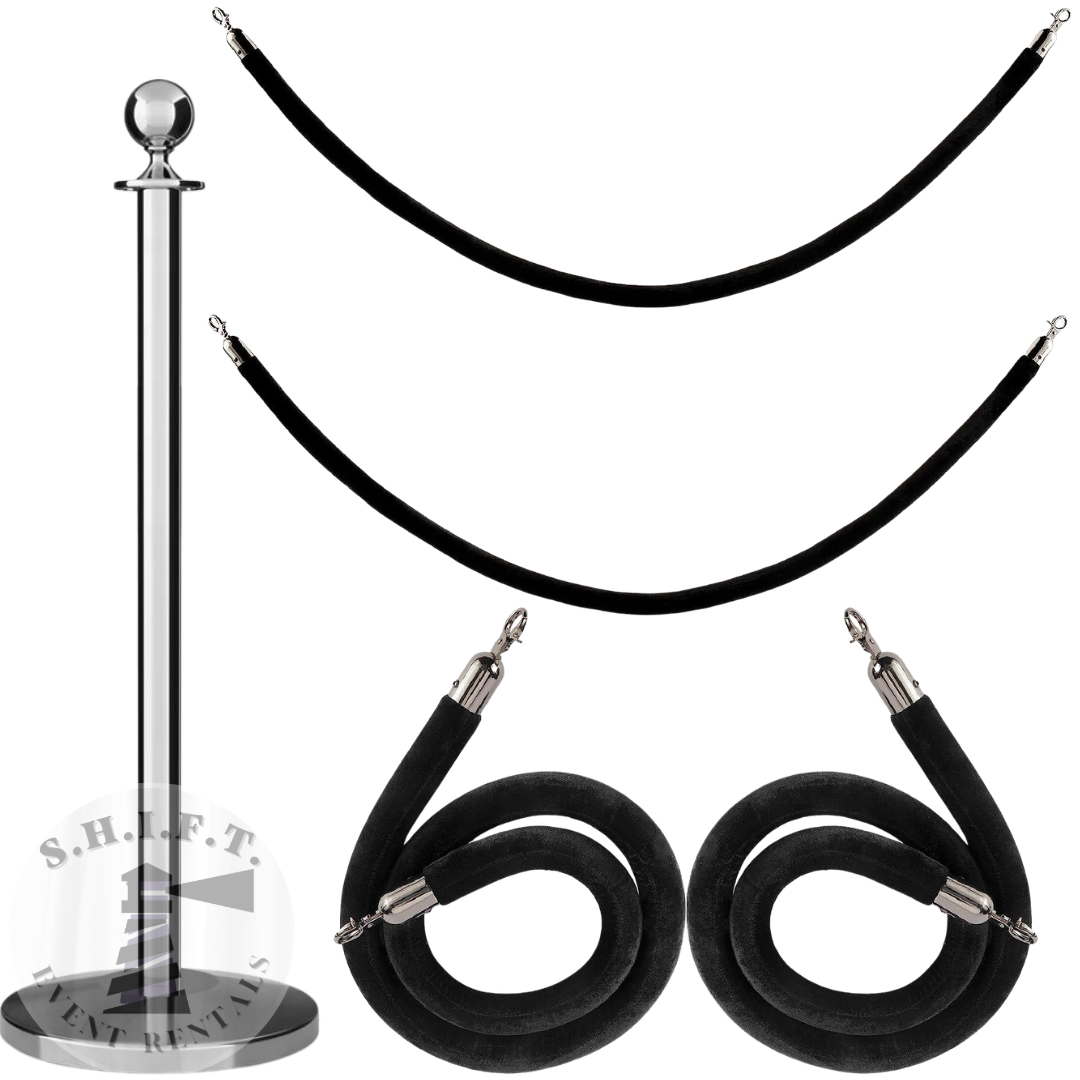 Black Velvet Rope Rental | Modern VIP Event Entry | Raleigh-Durham-RTP ...