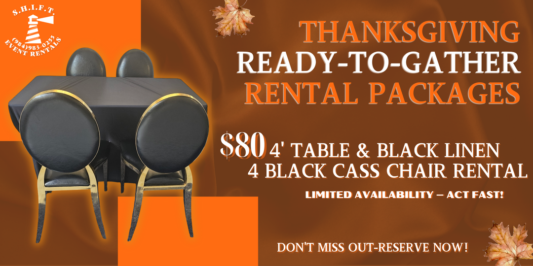 Thanksgiving & Friendsgiving Ready-To-Gather Package (Cass Chair for 4)