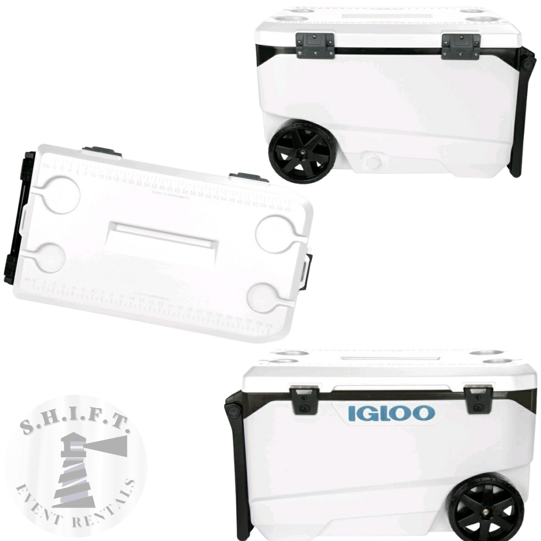 igloo 90qt flip and tow rolling cooler