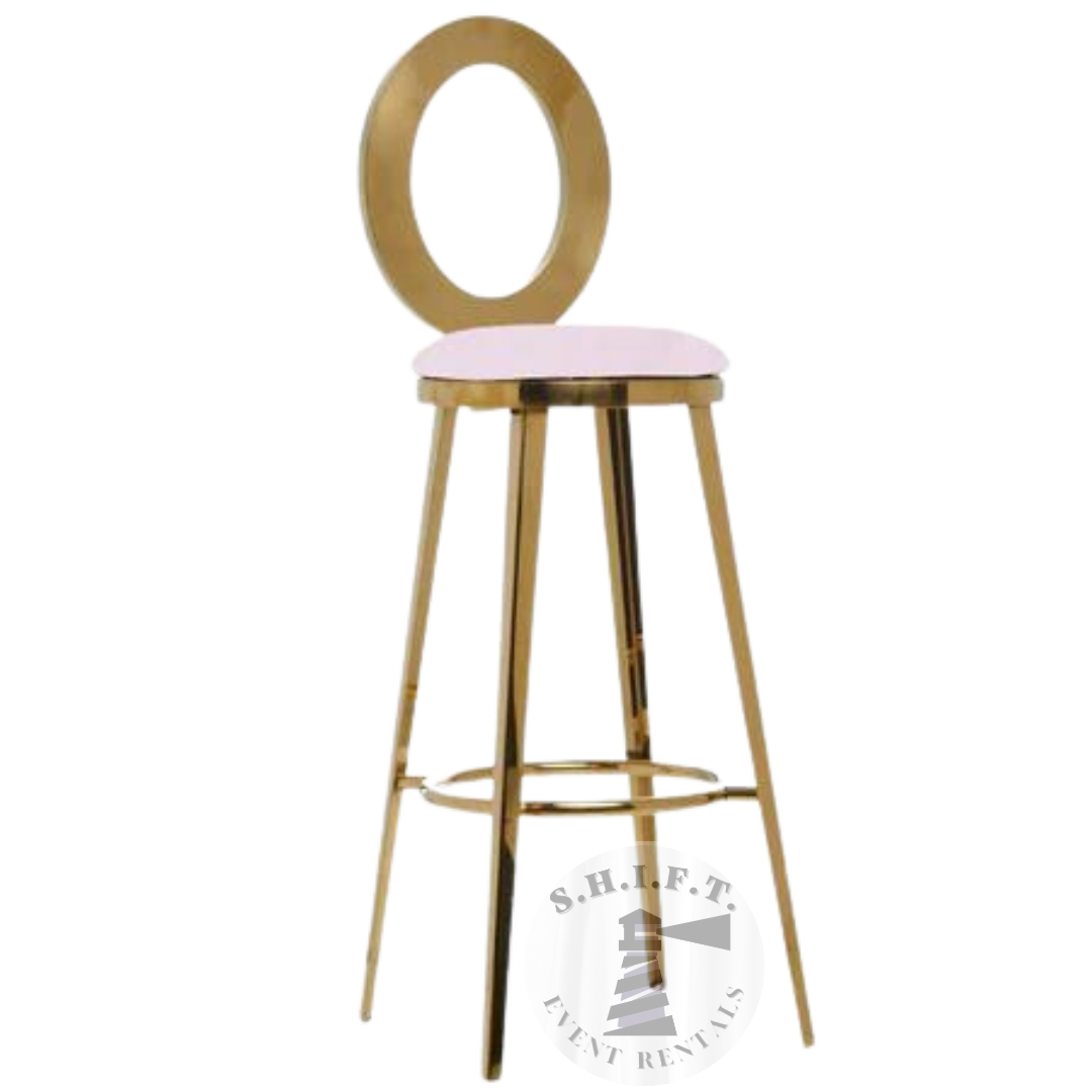 Gold Orion Barstool (Pink)
