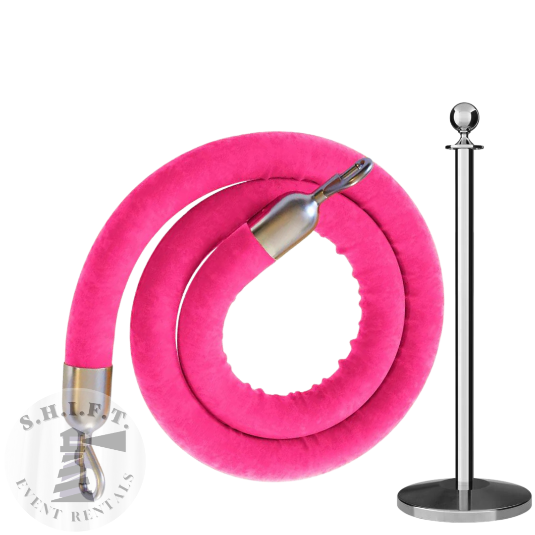 Pink Ropes (Silver Trim)