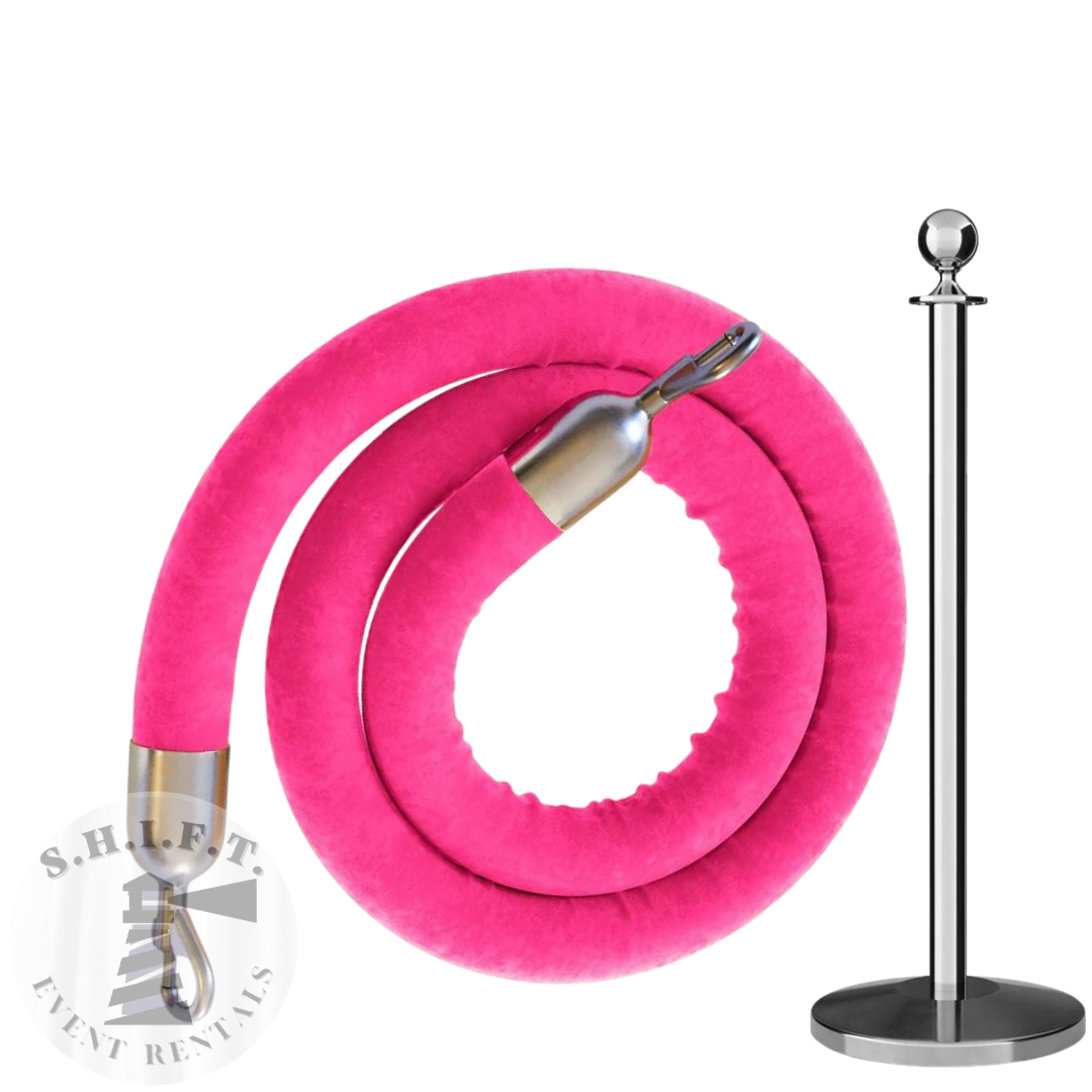 Pink Rope Net Hot Pink Velvet Rope Rental | Brand Activation Entry | Raleigh-Durham ...