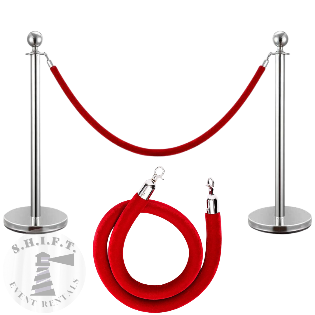 Red Ropes (Silver Trim)