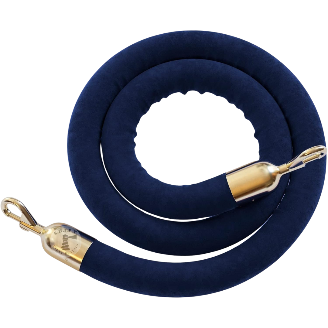 Navy Blue Ropes (Gold Trim)