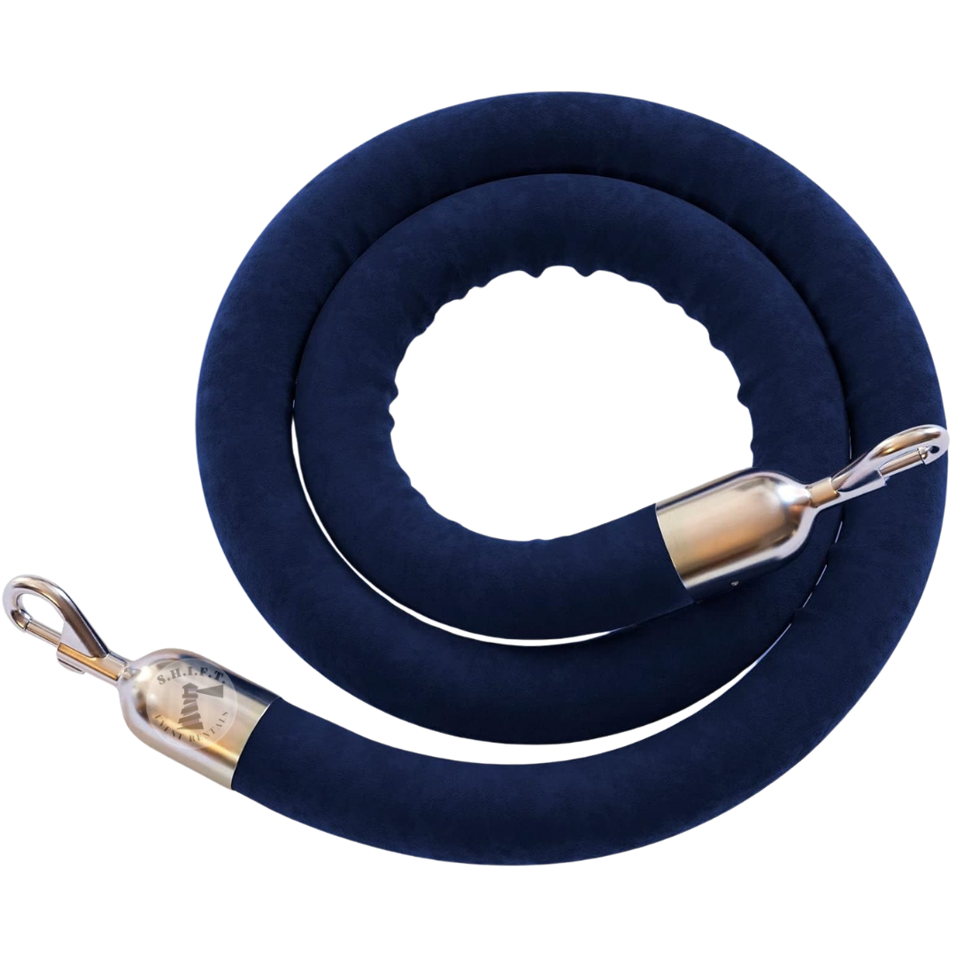 Navy Blue Ropes (Silver Trim)