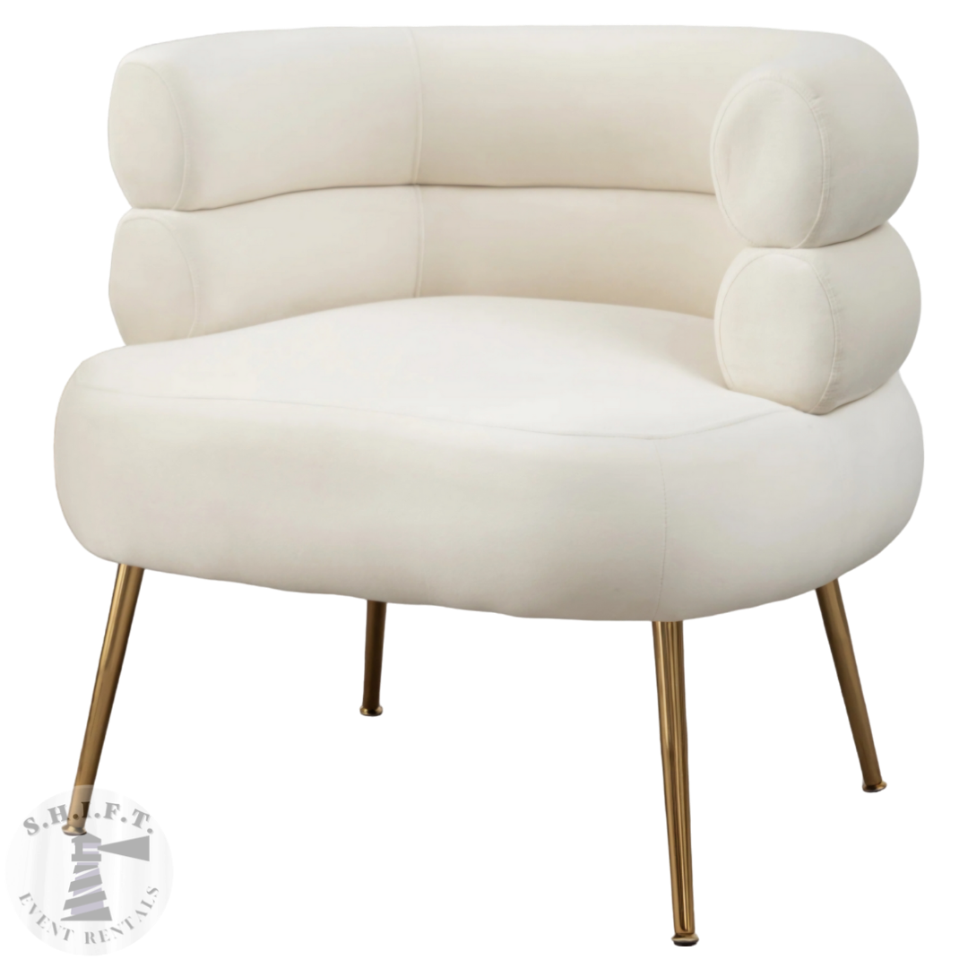 Ashley Armchair | Cream Velvet
