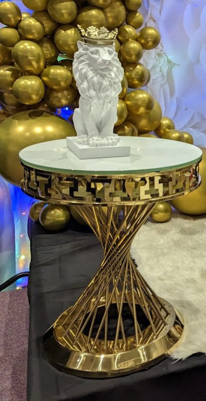 Spiral End Table | Gold