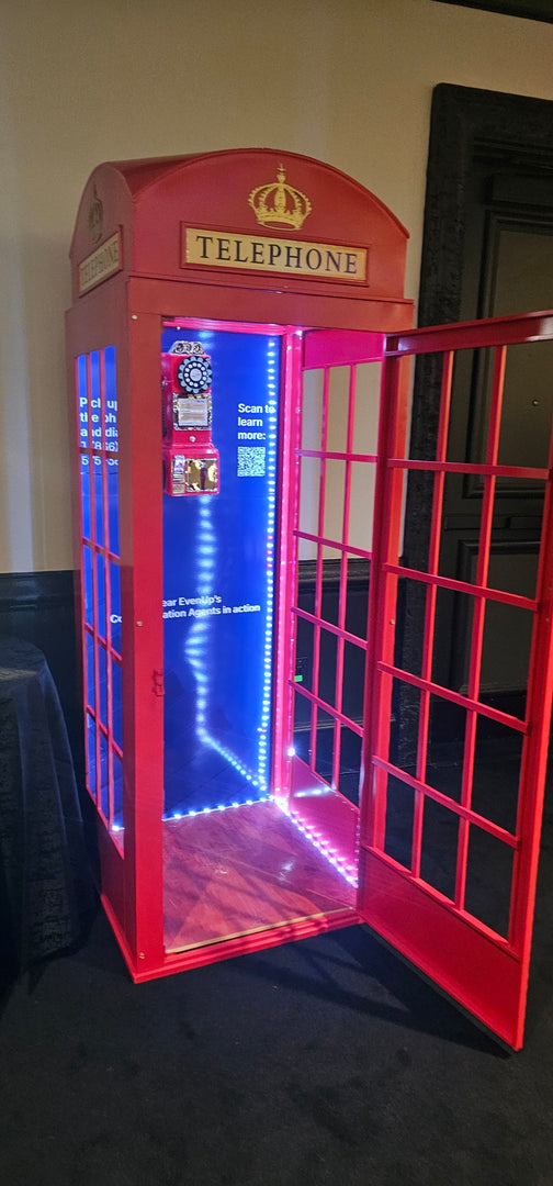 Red Telephone Booth Rental – 6.5' Standard