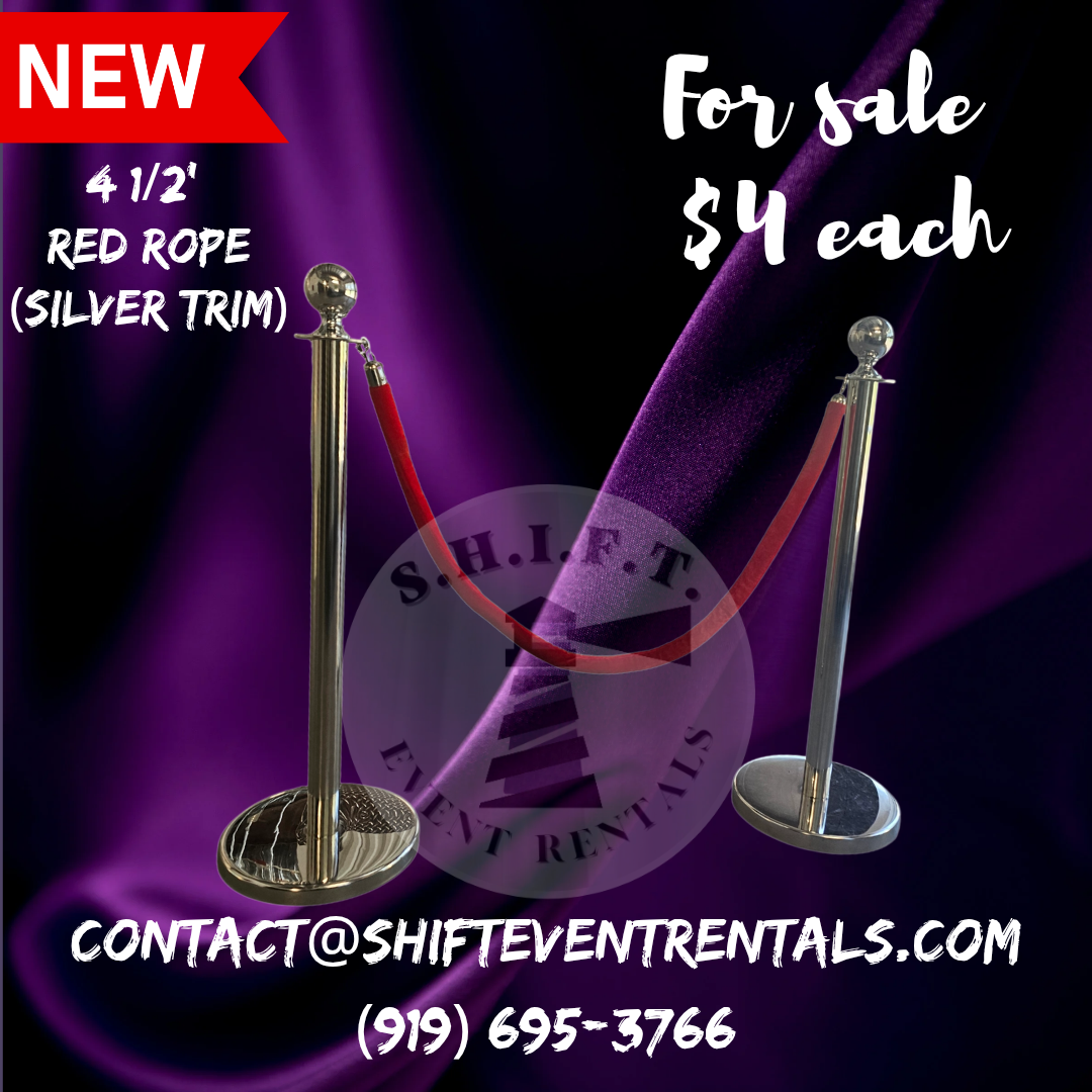 Red Ropes (Silver Trim) For Sale (New)