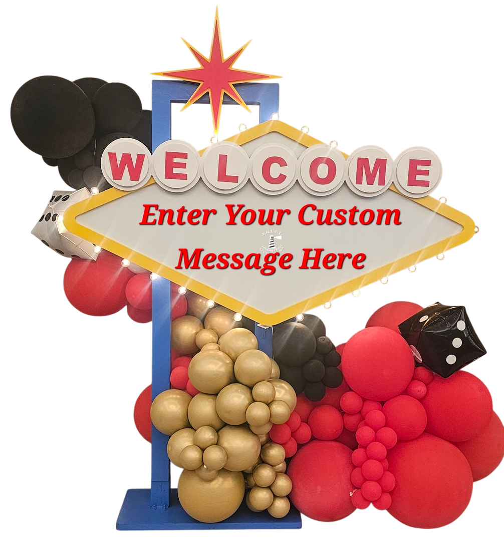 7.5' Vegas-Style Customizable Message Event Activation Welcome Sign