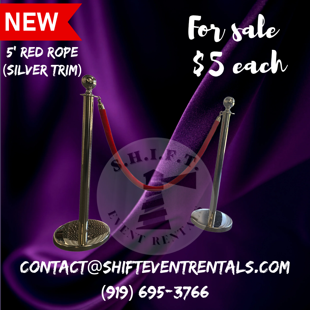 Red Ropes (Silver Trim) For Sale (New)