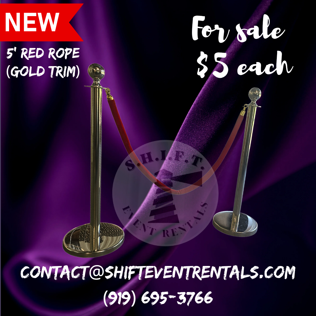 Red Ropes (Gold Trim) For Sale (New)