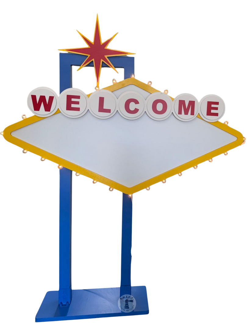 7.5' Vegas-Style Customizable Message Event Activation Welcome Sign