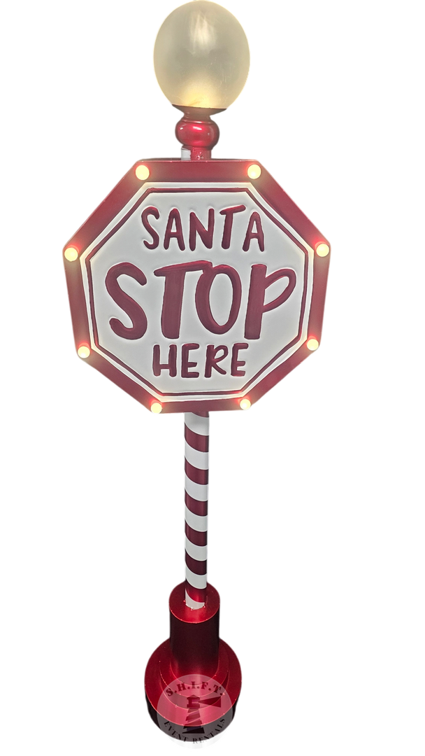 4' Santa Stop Sign