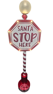4' Santa Stop Sign