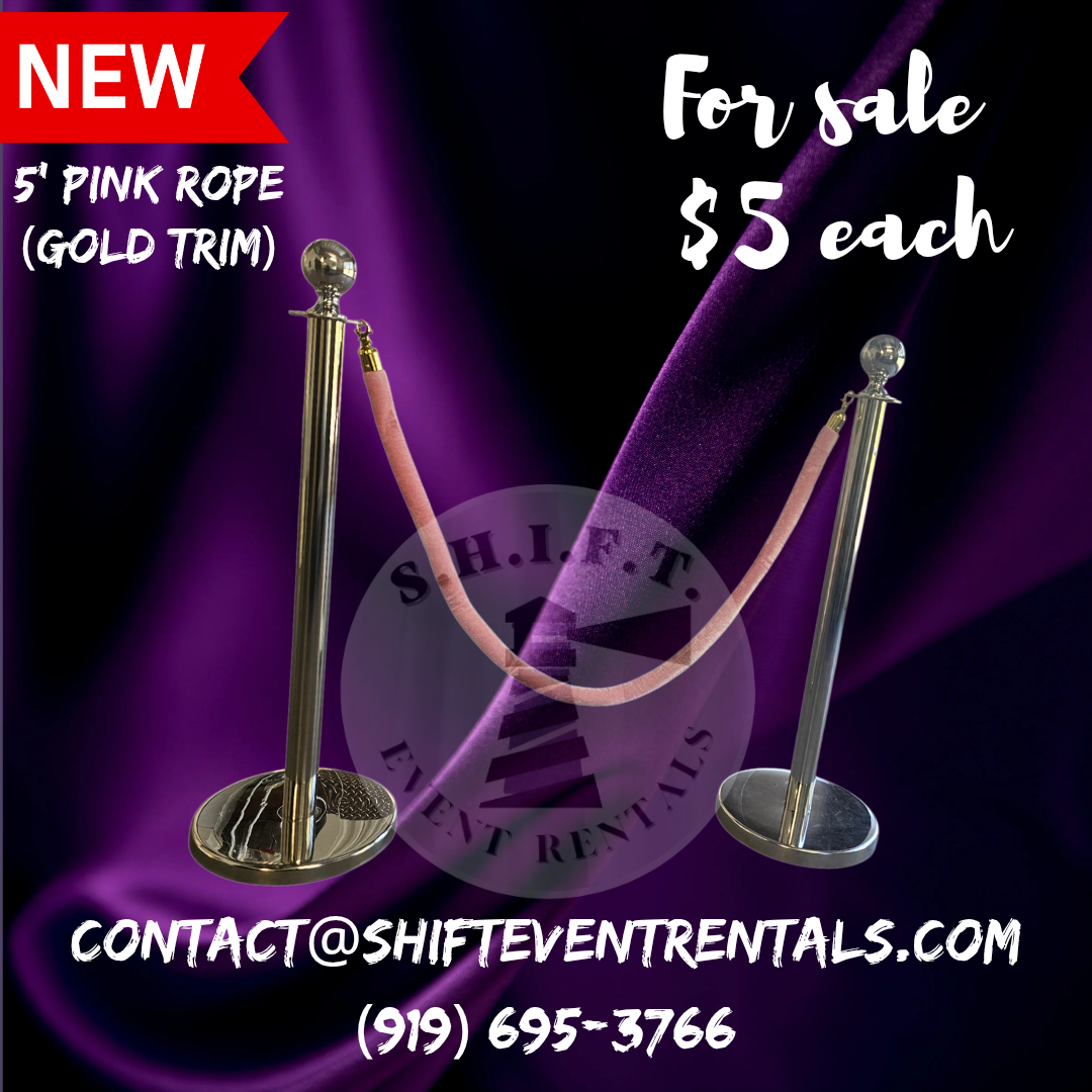 Pink Ropes (Gold Trim) For Sale (New)