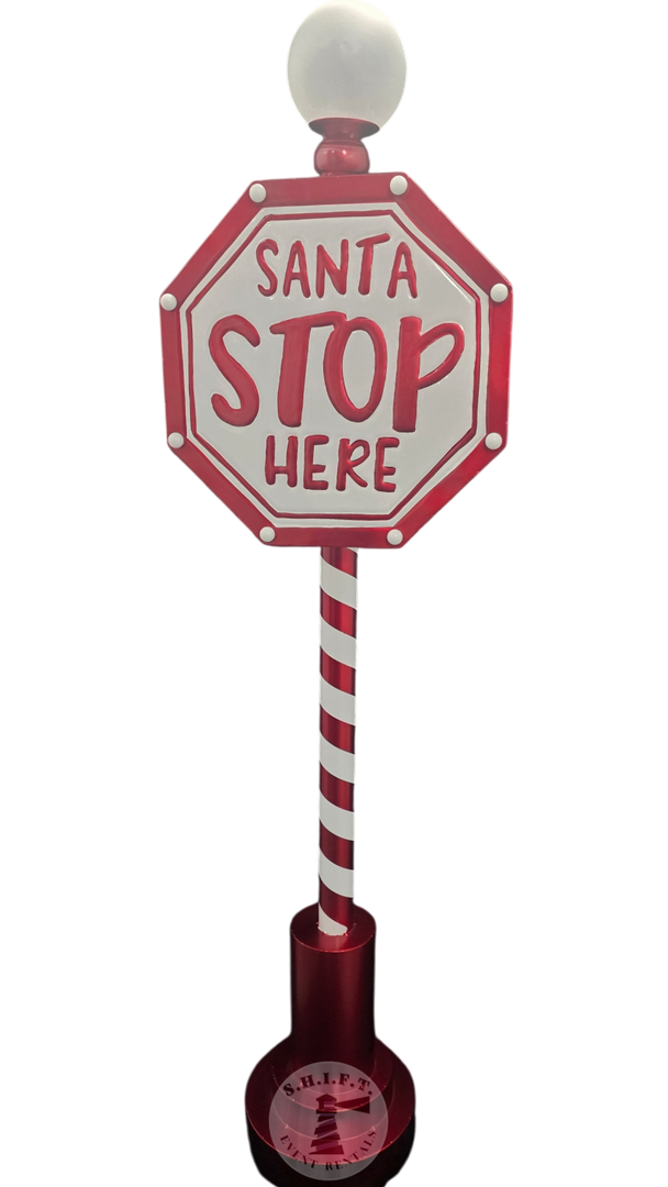 4' Santa Stop Sign