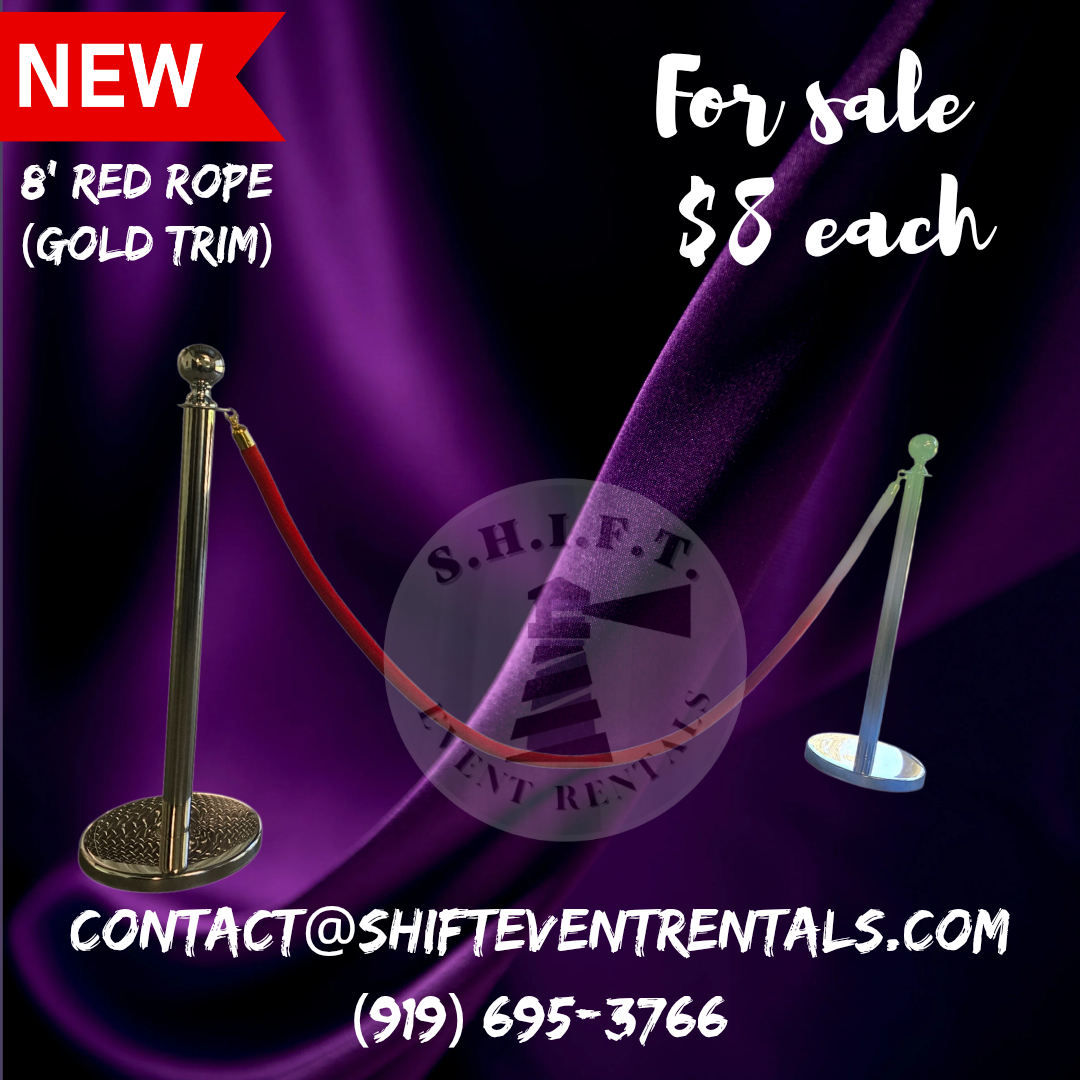 Red Ropes (Gold Trim) For Sale (New)